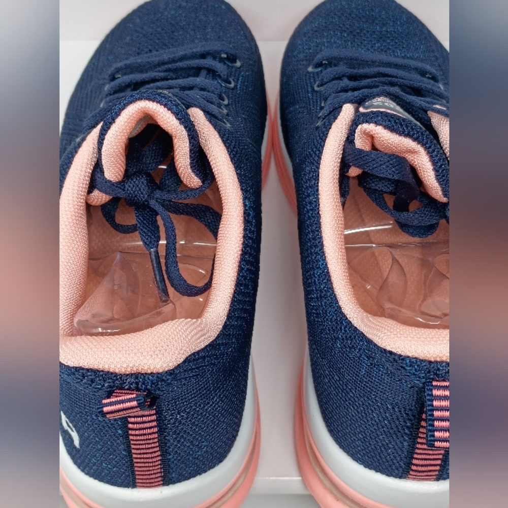 Women's Navy and Pink Sneakers - Picture 6 of 12